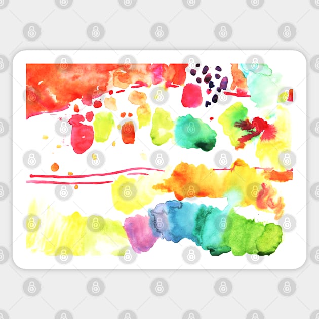 Watercolor abstract painting Sticker by lausn